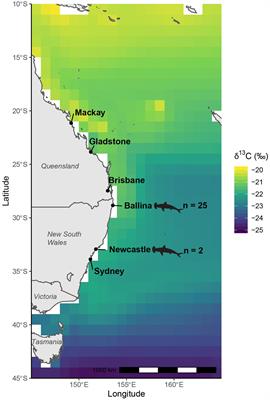 Predicting Geographic Ranges of Marine Animal Populations Using Stable Isotopes: A Case Study of Great <mark class="highlighted">Hammerhead Sharks</mark> in Eastern Australia